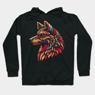 Design head wolf tribal style Hoodie